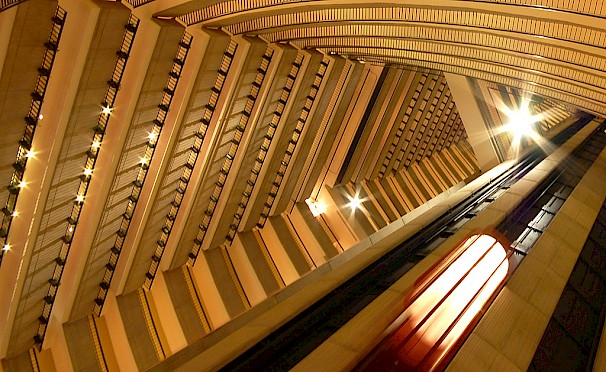 Elevator at the Atlanta Marriott Marquis hotel.